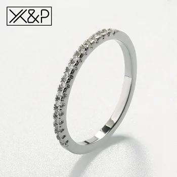 X & P vjenčanje brand rose gold i silver boja Stackable AAA kubni cirkonij prsten za žene angažman moda Crystal prsten nakit