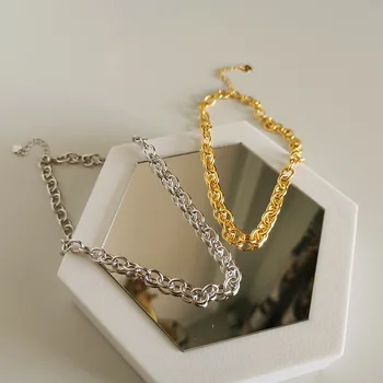 Louleur 925 sterling silver gold ogrlica ogrlica lanac Ogrlica za žene Šarm nakit srebro 925 nakit 35+4 cm