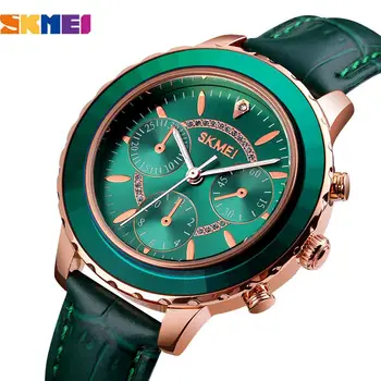2020 luksuzni kvarcni sat za dame ručni sat Vintage Kožni remen svakodnevne ženski sat SKMEI brand retro satovi Reloj Mujer