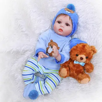 22 cm 55 cm rođen Bebe Reborn Baby Dolls Silikonska mekih tkiva tijela beba lutka za djevojčice Princeza dijete moda reborn lutke