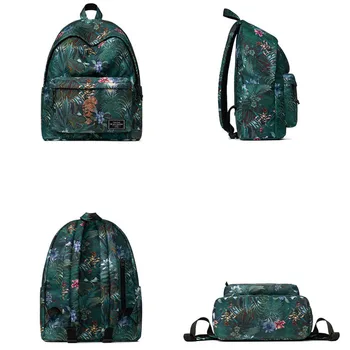 Brand Green Forest Plant Print Anti Theft ruksak žene 14 inča školski ruksak za djevojke putnu torbu dječak vodootporan Bagback muškarci