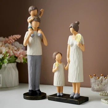 Dan rođenja majke Nordic Home Decoration ljudi modela dnevni boravak pribor obiteljske figurice obrt Božićni svadbeni poklon