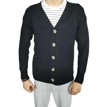 Čista boja kardigan džemper Jesen Zima Mladih trend muška udoban plesti džemper kratki kardigan muški topli džemper jakna