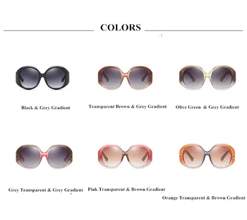 VWKTUUN sunčane naočale ženske velike Oculos okrugli nijanse UV400 naočale prevelike sunčane naočale za žene gradijent UV400 Oculos