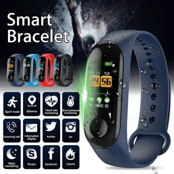 Smart Braclet 0.96 in TFT Screen Heart Rate Sports Waterproof Sleep Monitoring Watch DU55