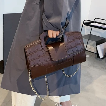 Kamena uzorak umjetna koža Tote torbe za žene 2021 korporativni mali križ tijela brand design lanac torba Luksuzne torbe