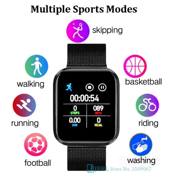 Smartband fitness tracker Bluetooth narukvica vodootporan Sport pametna narukvica za Android i IOS elektronski sat puni zaslon osjetljiv na sat