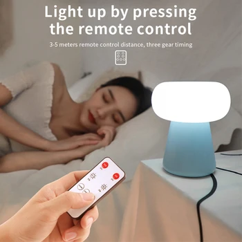 Dropshipping poklon night lights USB-punjive remote control dim clock Romantic lampara For Baby Children Kid bedroom décor