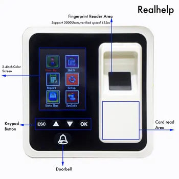 Realhelp Time attendance system 3000 korisnika IP Based Office Compact i RFID čitač otiska prsta biometrijski sustav pohađanje