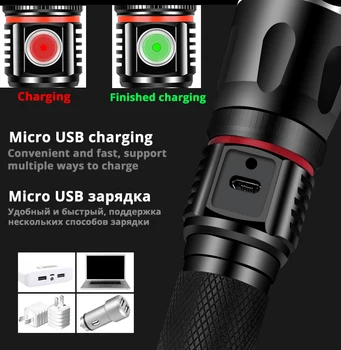 USB led Punjiva Biciklistička fenjer Wraparound COB Lamp + Tail Magnet Design Support Zoom 4 mod rasvjeta vodootporan Biciklistička fenjer