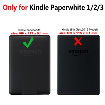 Za Kindle Paperwhite 1 2 3 Case E-book Cover 2017 tanak proziran TPU blagi šok-dokaz torbica za Kindle Paperwhite Cover 6