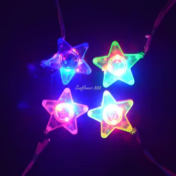 LED Svjetlo treperi treperi Star privjesak Party Glow ogrlica s led party vjenčanje rođendan Halloween božić Božić