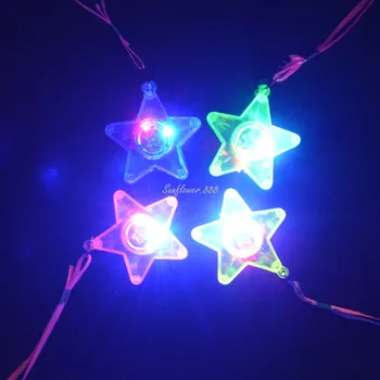 LED Svjetlo treperi treperi Star privjesak Party Glow ogrlica s led party vjenčanje rođendan Halloween božić Božić