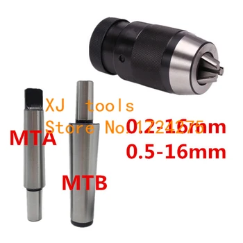1SET bušilica uložak 0.2-16mm 0.5-16mm B18 s резьбонарезной оправкой Morse MT1/MT2/MT3/MT4 3-16mm automatski sigurnosni uložak uložak самозатягивающийся
