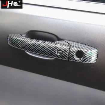 JHO ABS Carbon Grain Car Door Handle Bowl Overlay Cover Trim For-2020 Jeep Grand Cherokee 2017 2016 Limited WK2 2018