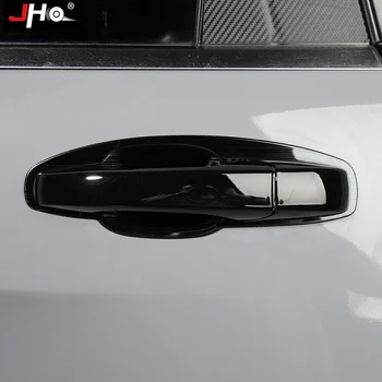 JHO ABS Carbon Grain Car Door Handle Bowl Overlay Cover Trim For-2020 Jeep Grand Cherokee 2017 2016 Limited WK2 2018