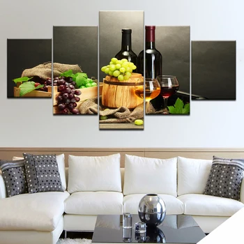 Raznolikost voća platnu Slikarstvo Velike zidne slike za dnevni boravak Kuhinja zidne slike platnu 5 ploča bez okvira