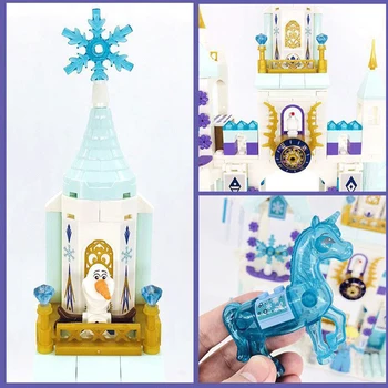 Disney Princess Friends The A And E s ICE Playground Castle House Creative Toys For Children Kids Set Building Blocks