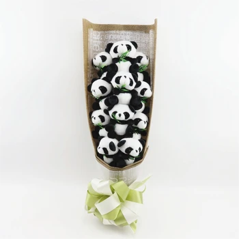 Slatko crtić Panda pliš igračku s umjetnim cvjetni crtani buket ili ukrasne životinje na Valentinovo/diplomski dar