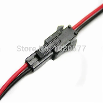 50 parova / lot 10 cm / kom. 20 cm / par 2pin LED kabel za povezivanje, muški i ženski konektori kabel, SMP 22awg produljiti žični kabel
