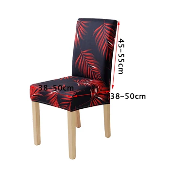 Univerzalni elastan presvlake za stolice za blagovaonicu tropska list geometrijski elastični zaštitnik poklopac sjedala stolice anti-prljav torbica za hotelsko stolice