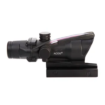 Sanjive optički ciljnik ACOG 4X32 Real Fiber Optika Red Dot Illuminated Chevron Glass травленая mreže taktički optički ciljnik prizori