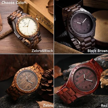 Uwood Natural Solid Wooden Watch Men Luminous Kvarc Casual Wood Wristwatch Luxury Fashion Brand Gift For Male Selling 2019