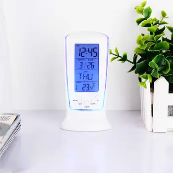 Led digitalni budilnik sa plavim pozadinskim osvjetljenjem LCD kalendar termometar Stolni satovi elektronski sat