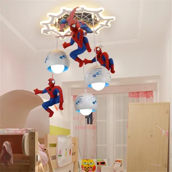 Dječja soba osvijetljena baza Spider Hero Led viseće svjetiljke Home Deco dječje sobe visi svjetiljka Art Nursery Lighting Fixture