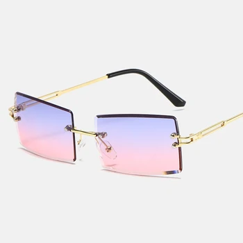 Bez okvira pravokutni sunčane naočale luksuzne modne popularne dame muškarci ulica snimanje Trend Design Brand Shade rafting naočale UV400