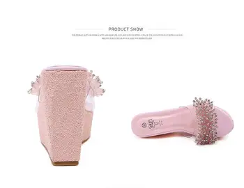 Ljetne Sandale Visokih Potpetica Žene Za Stranke Bijele Cipele Vjenčanje Nevjesta Platforma Ljetna Obuća Vanjski Čarapa PVC Seksi Crystal