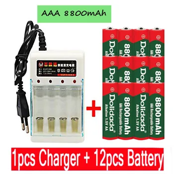 Tag AAA battery 8800 mah punjive baterije AAA 1.5 V 8800 mah Punjive New Alcalinas drummey +1pc 4 elemenata punjač