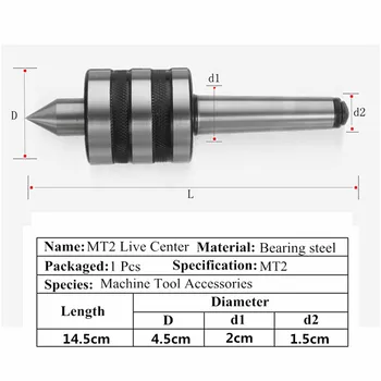 MT2 Precision Rotary Live Center Morse Taper 2MT Triple Bearing Lathe Medium za high-speed токарной CNC