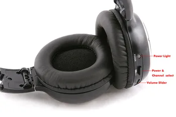 Tiha diskoteka natjecati sustav crni sklopivi bežične slušalice-Tihi klupska kit stranke (2 slušalice + 1 predajnik)