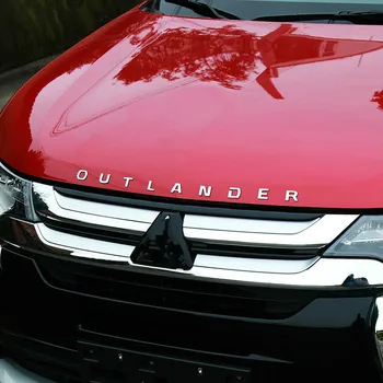 Za Mitsubishi Outlander Chrome Car 3D slova hauba logotip logo je simbol auto naljepnice stil auto oprema formulacija 3D pismo