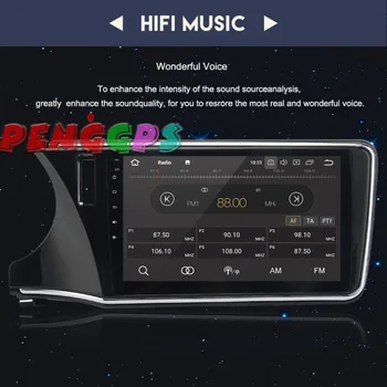 10.2-Inčni Android 8.0 7.1 Car Stereo Radio GPS Navigation Headunit for Honda City-2018 Multimedia Audio no DVD Player Video