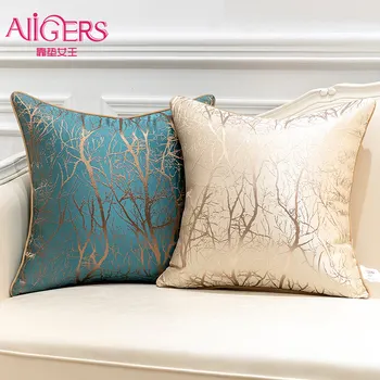 Avigers Luxury Blue Teal siva, bež zelena stabla prugasta bacanje jastučnice moderne jastučnice za kauč spavaća soba