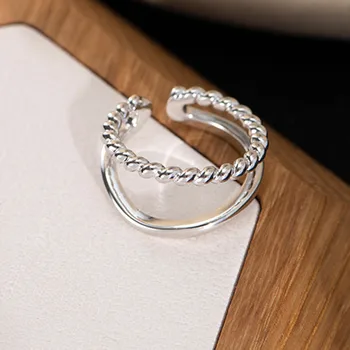SIPENGJEL moda zlato srebro boja punk prsten geometrijski prst otvorene prsten za žene vjenčani nakit
