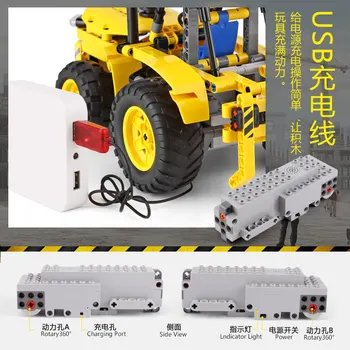 13017 RC traktor je vozilo s USB punjačem skup sastavnih blokova cigle prikupljeni DIY rođendan edukativne igračke su zabavne poklone