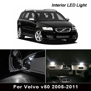 16X Error Free White Svjetla LED Interior package Kit za Volvo V50 2005-2011 Golve Box Map prtljažnik vrata registarske pločice svjetlo