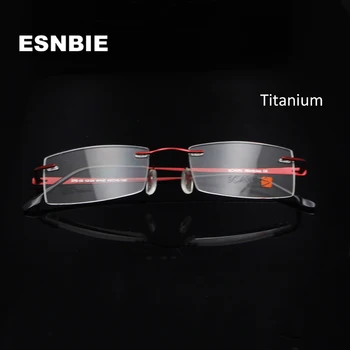 ESNBIE visokokvalitetna Титановая okvira rimless za naočale za muškarce ultra-light trg kratkovidnost poslovne naočale bez okvira Žene