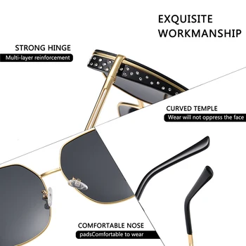 Brand AOFLY polarizovana ženske sunčane naočale gradijent ispunjava leće luksuzne ženske dizajnerske ogroman trg sunčane naočale za dame Kolutanje UV400