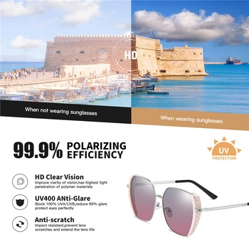 Brand AOFLY polarizovana ženske sunčane naočale gradijent ispunjava leće luksuzne ženske dizajnerske ogroman trg sunčane naočale za dame Kolutanje UV400