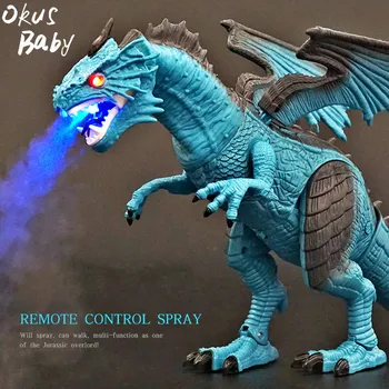 Brand New Electric Interactive Spray Dinosaurs Igračke Talking Walking Fire Dragon Boy Kids Toy Božićni Dar Fine Electronic Kućni Ljubimci