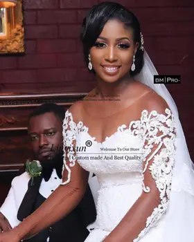 Berba Afričke Sirena Vjenčanice 2020 Posljednjih Dugim Rukavima Čipke Vjenčanica Crna Djevojka Žene Mladenka Haljina Vestido De Noiva