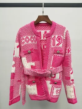 Vuna 2020 Jesen Zima elegantan klasičan pletene kardigan džemper za ženske odjeće luksuzna design vanjska odjeća