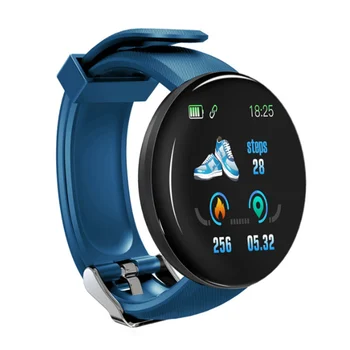 2021 Bluetooth Smart Watch Muškarci Krvni Pritisak Cijele Smartwatch D18 Ženski Sat Vodootporan Sportski Tracker WhatsApp Za Android I Ios