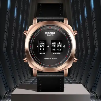 SKMEI Simple Kvarc man Watch Fashion Casual Design mens patentirani proizvod 3Bar vodootporne kože montre homme Clock 1519