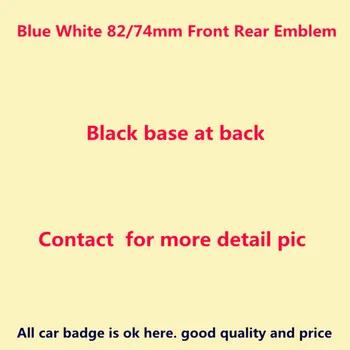 20шт novi stil automobila kvalitetan ABS 82 mm 74 mm plava bijela prednji poklopac poklopac motora stražnji prtljažnik ikonu simbol naljepnica