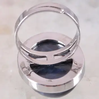 Prsten prirodni kamen Ovalni кабошон žarulja plava содалит podesivi prst prsten nakit za žene i muškarce dar zlato Z138